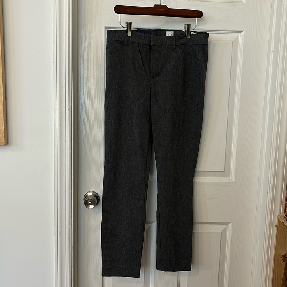 GAP Skinny Ankle Mid Rise Stretch Gray Pants Size 10